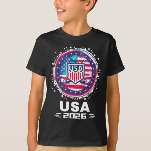 Usa 2026 Hockey Amerikanische Flagge Frauen Männer T-Shirt