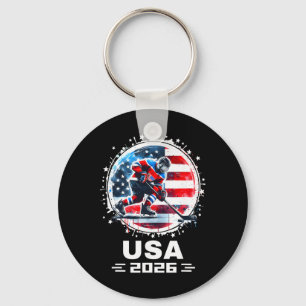 Usa 2026 Hockey-Shirt für Männer Frauen Kinder Hoc Schlüsselanhänger