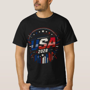 USA 2028 Patriotisches Emblem Vektordesign T-Shirt