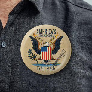 USA 250 - 1776-2026 - Vintage Adler Wappen Button