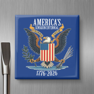USA 250 - 1776-2026 - Vintager Adlermantel Magnet