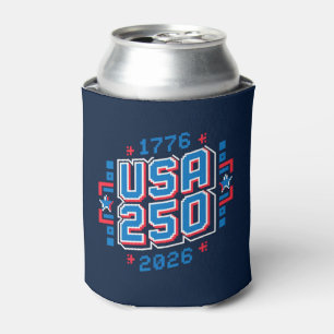 USA 250 – 1776 bis 2026 Pixel Art Dosenkühler