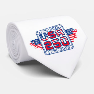 USA 250 – 1776 bis 2026 Pixel-Art Krawatte