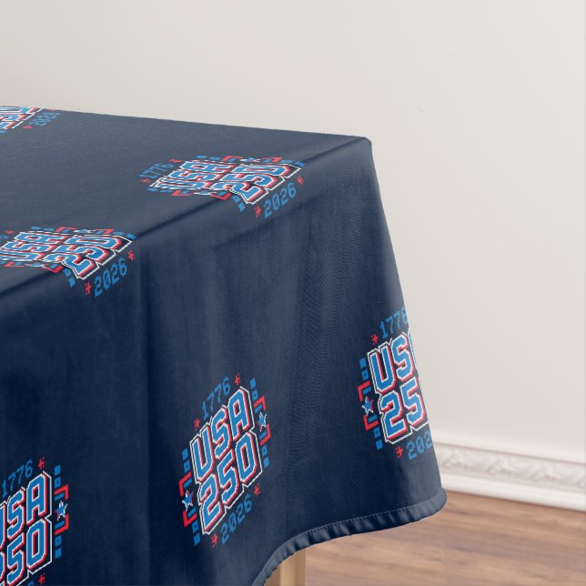 USA 250 - 1776 bis 2026 Pixel Art Tischdecke (Beispiel)