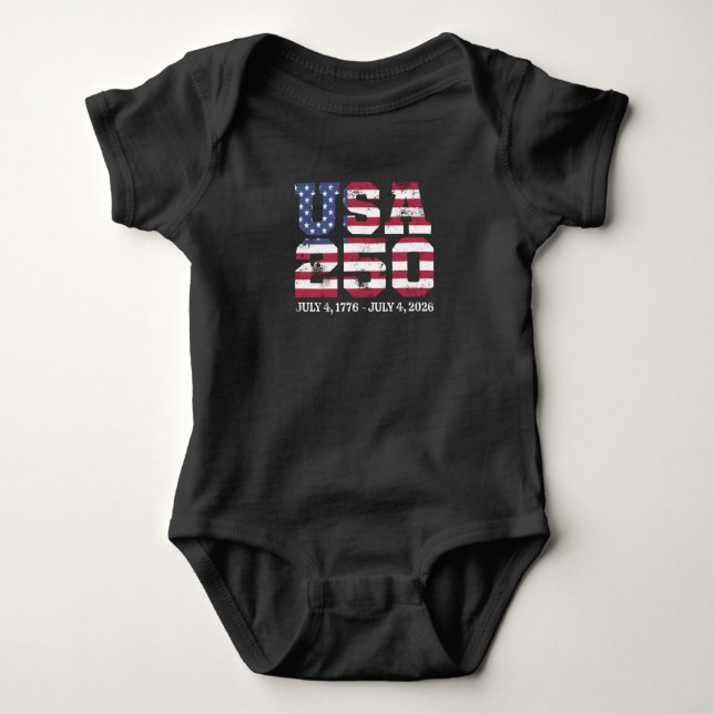 USA 250 4. Juli Baby Strampler (Vorderseite)