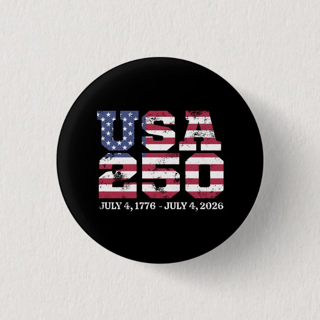 USA 250 4Th Of July Button (Vorderseite)