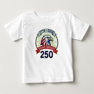 USA 250 Adler Leuchte Hell Baby T-shirt