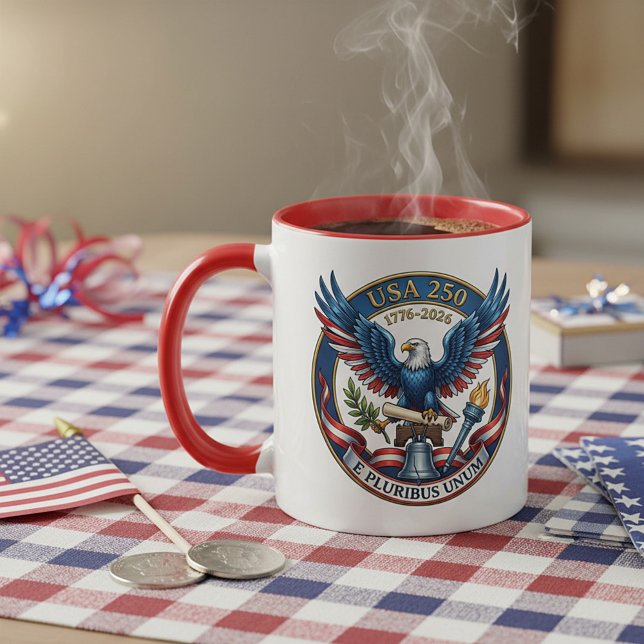 USA 250 Adler personalisiert Tasse (Von Creator hochgeladen)