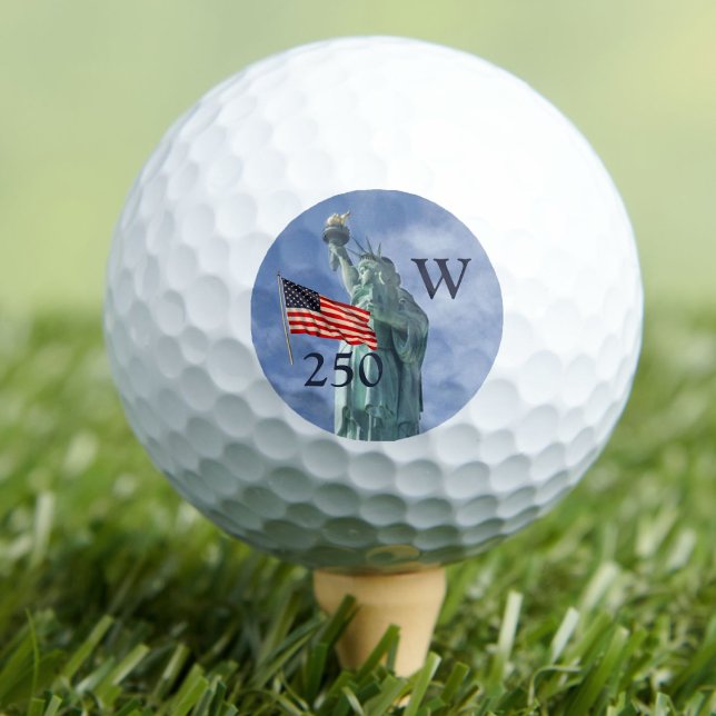 USA 250 American Flag Statue of Liberty Monogram  Golfball (Von Creator hochgeladen)