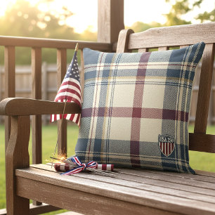 USA 250 American Plaid Schild Motiv ID1301 Kissen