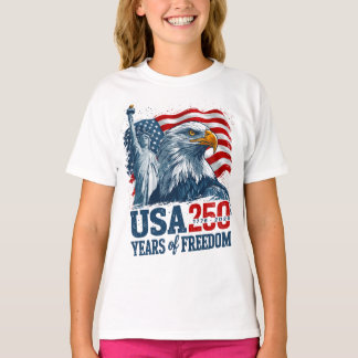 USA 250 America's Semiquincentenl Liberty & Adler T-Shirt