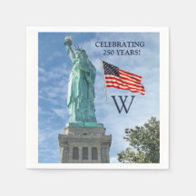 USA 250 Amerikanische Flagge Freiheitsstatue Monog