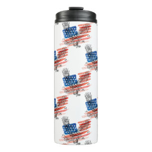 USA 250 - Amerikanische Flagge - Weißkopfseeadler  Thermosbecher