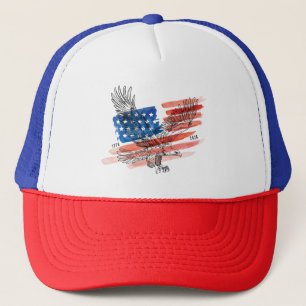 USA 250 - Amerikanische Flagge - Weißkopfseeadler  Truckerkappe