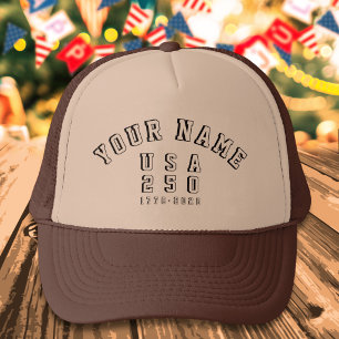 USA 250 Amerikas Jubiläum Namen hinzufügen 4. Juli Truckerkappe