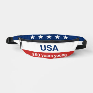USA 250 Ans Jeunes Étoiles Rouge Blanc et Bleu