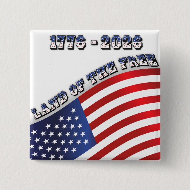USA 250 Freedom 1776-2026 Patriotic Button (Vorderseite)