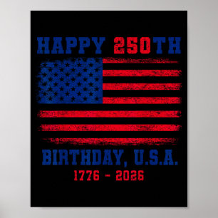 USA 250. Geburtstag 1776 2026 für Männer Frauen 4. Poster