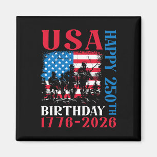 USA 250. Geburtstag 1776 2026 Patriotischer Soldat Magnet