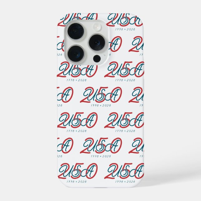 USA 250 ★ Gegr. 1776 iPhone 15 Pro Hülle (Rückseite)