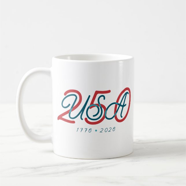 USA 250 ★ Gegr. 1776 Kaffeetasse (Links)