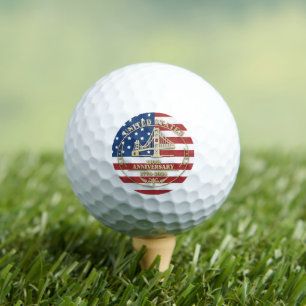 USA 250-Jahr-Jubiläum Patriotic Flag Golden Gate Golfball