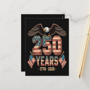 USA 250 Jahre 250. Jubiläumsflagge US Feiertagspostkarte