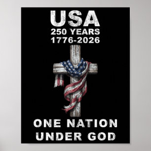 USA 250 Jahre Eine Nation Unter Gott 1776 2026  Poster