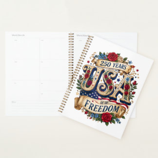 USA 250 Jahre Freiheit Floral Americana Planer