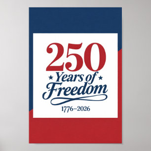 USA 250 Jahre Freiheit Minimal Patriotisch Poster