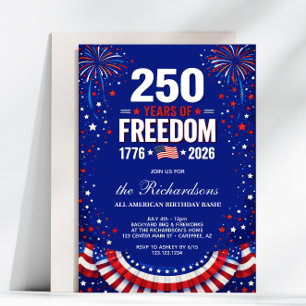 USA 250 Jahre Freiheits-Familienparty  Einladung