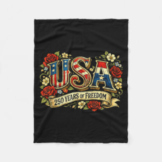 USA 250 Jahre Freiheitsblumenrose patriotisch Fleecedecke