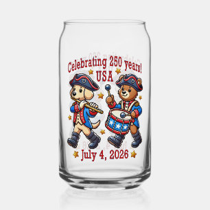 USA 250 Jahre Jubiläum Souvenir - Patriotic Dosenglas