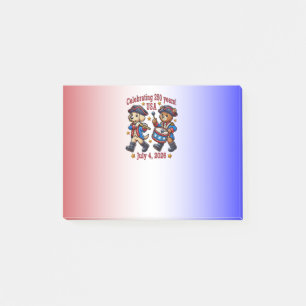 USA 250 Jahre Jubiläum Souvenir - Patriotic Post-it Klebezettel