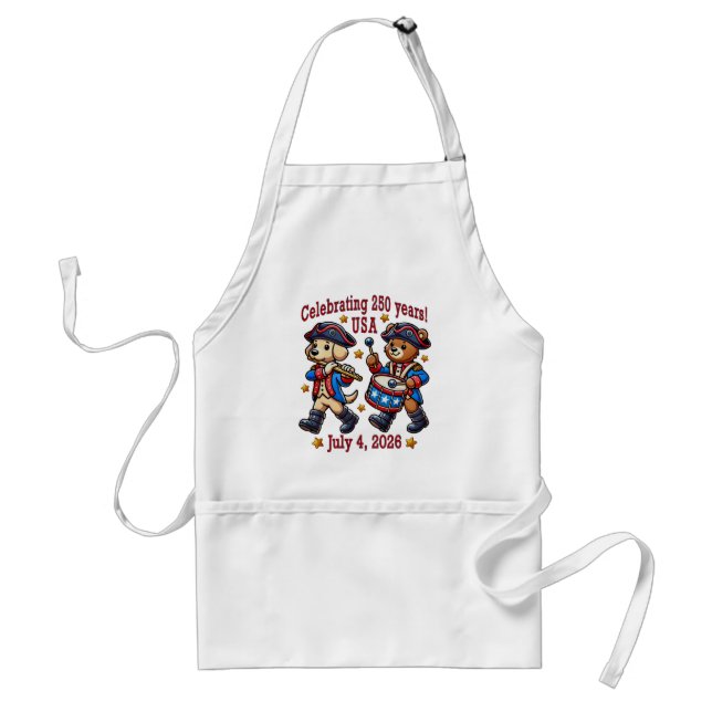 USA 250 Jahre Jubiläum Souvenir - Patriotic Schürze (Vorne)