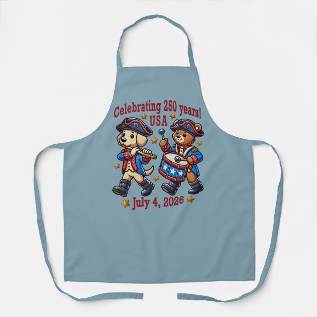 USA 250 Jahre Jubiläum Souvenir - Patriotic Schürze (Vorderseite)