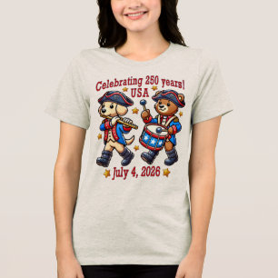 USA 250 Jahre Jubiläum Souvenir - Patriotic Tri-Blend Shirt