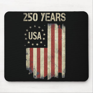 USA 250 Jahre Jubiläum Vintage Amerikanische Flagg Mousepad