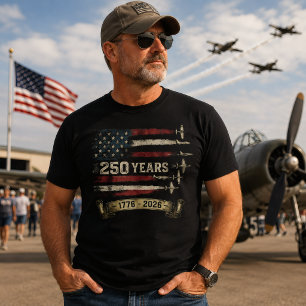 USA 250 Jahre Luftfahrt-Erbe 1776-2026 T-Shirt