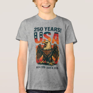 USA 250 Jahre - Patriotic Bald Eagle 4. Juli 2026 Tri-Blend Shirt