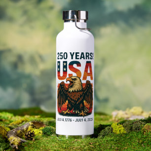 USA 250 Jahre - Patriotic Bald Eagle 4. Juli 2026 Trinkflasche