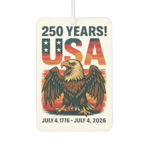 USA 250 Jahre – Patriotischer Weißkopfseeadler 4. Autolufterfrischer
