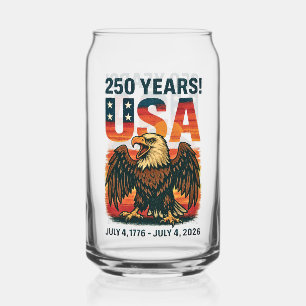 USA 250 Jahre – Patriotischer Weißkopfseeadler 4.  Dosenglas