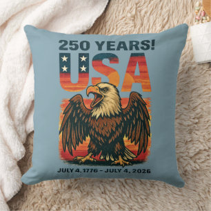 USA 250 Jahre – Patriotischer Weißkopfseeadler 4. Kissen