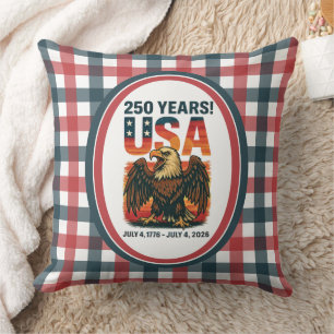 USA 250 Jahre – Patriotischer Weißkopfseeadler 4. Kissen