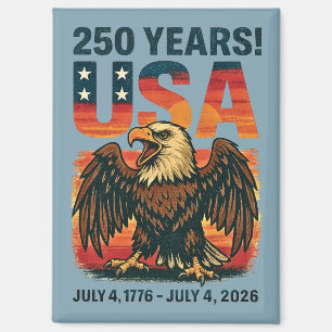 USA 250 Jahre – Patriotischer Weißkopfseeadler 4. Magnet