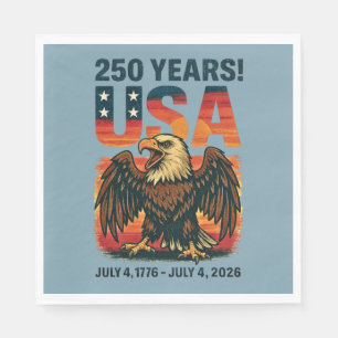 USA 250 Jahre – Patriotischer Weißkopfseeadler 4. Serviette