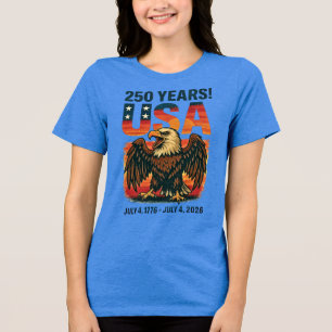 USA 250 Jahre – Patriotischer Weißkopfseeadler 4. Tri-Blend Shirt