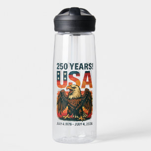 USA 250 Jahre – Patriotischer Weißkopfseeadler 4.  Trinkflasche