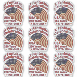 USA 250 Jahre patriotisches Fandesign – 1776-2026  Aufkleber